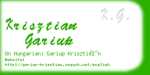 krisztian gariup business card